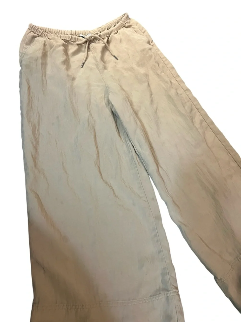 Calypso St. Barth Wide-Leg Drawstring Pants in Soft Cream - Picture 3 of 7
